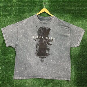 Sleep Token Take Me Back to Eden Rock Band Mineral Wash T-Shirt Size 3XL
